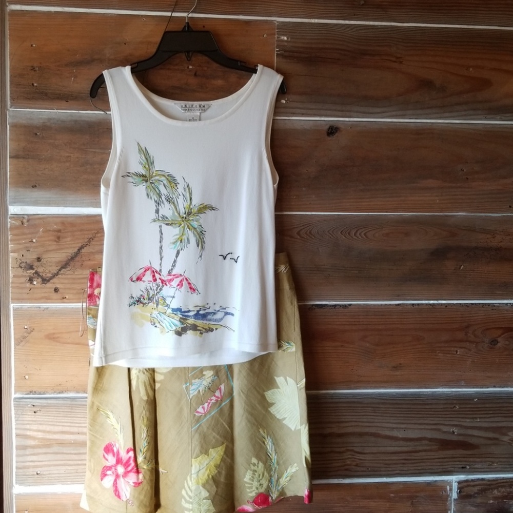 John Paul Richard skirt and shirt